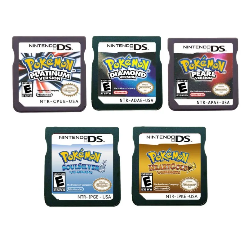 Scheda combinata NDS Pokemon scheda combinata 3DS DS in bianco e nero 2 Cassette oro e argento DS Pokemon Game Card