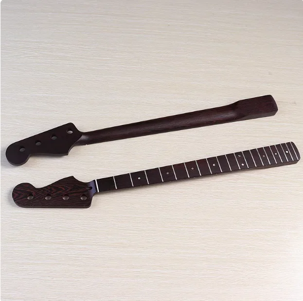 Four string bass handle, 20 Frets, bass neck, chicken wings, wooden guitar handle, electric guitar, four string neck instrument