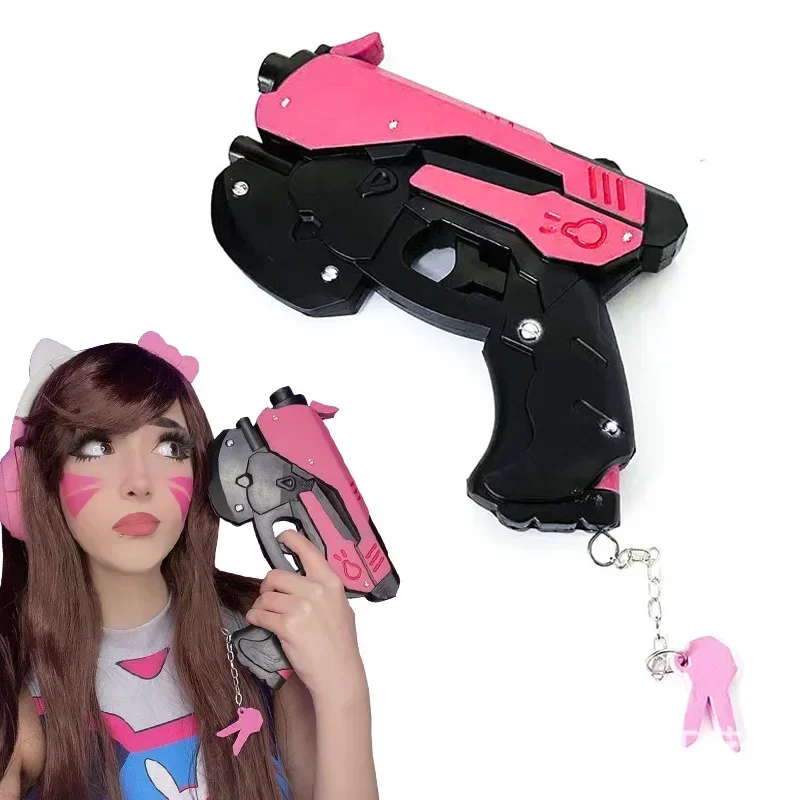 A Game D.VA Cosplay Gun OW DVA Cosplay Weapons Prop Accessories PU Foam Toy Pistol Gun Halloween Christmas Kids Gift