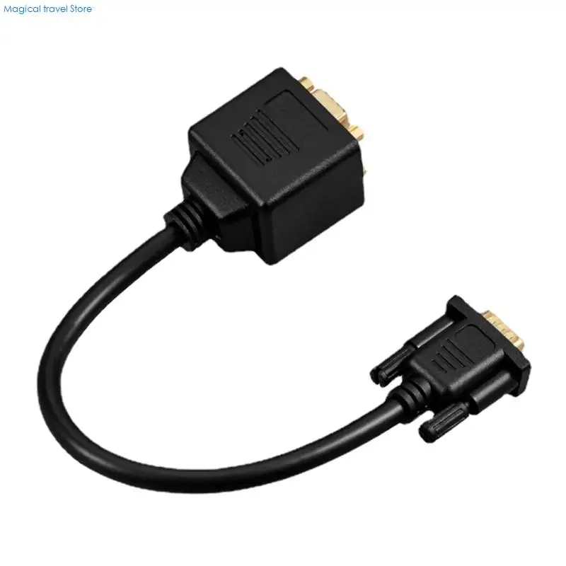 N2UB Highly Speed VGA Splitter Cable Double Monitor Screw Locking Mechanism Design