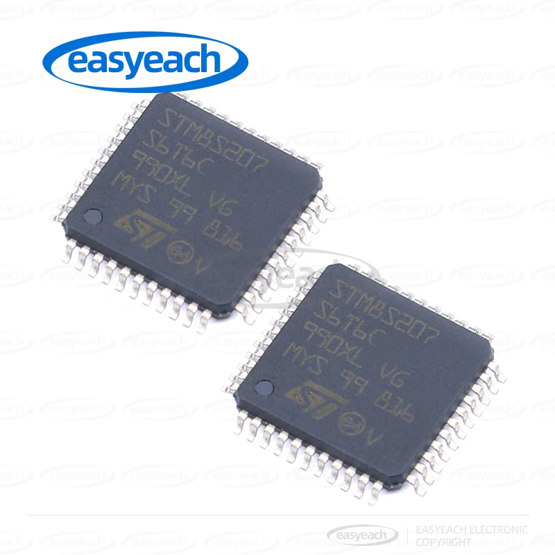 STM8S207S6T6C STMicroelectronics مكونات متحكم صغير IC رقاقة المعالج