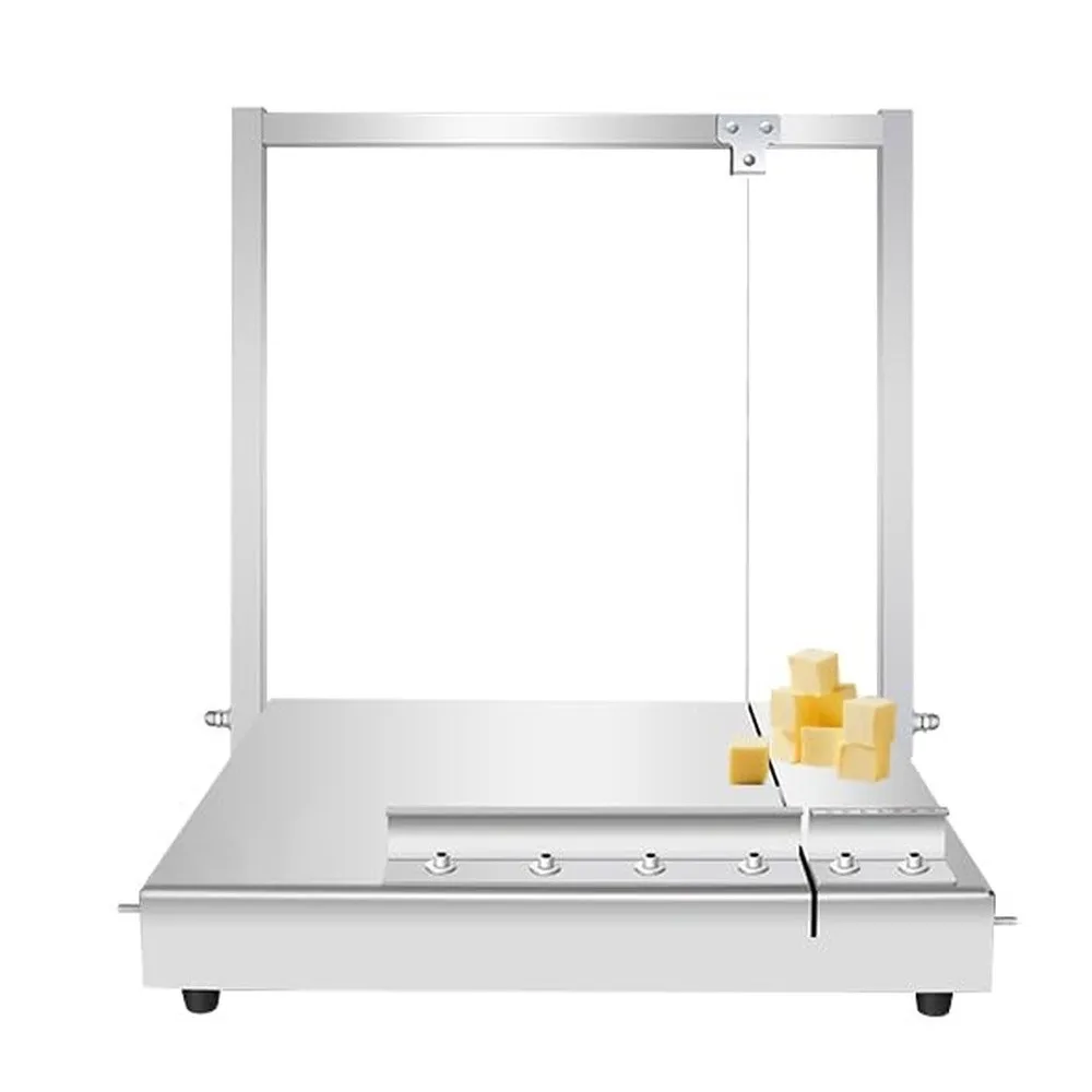 304 Stainless Steel Manual Cheese Slicer Commercial Butter Cutting Tool Kitchen Block Cheeses Cutter Board with Wire