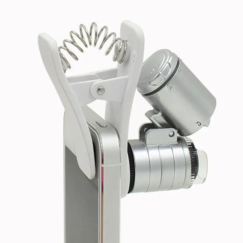 Universal clip microscope 60 times magnifying mobile phone magnifying glass banknote inspection antique identification