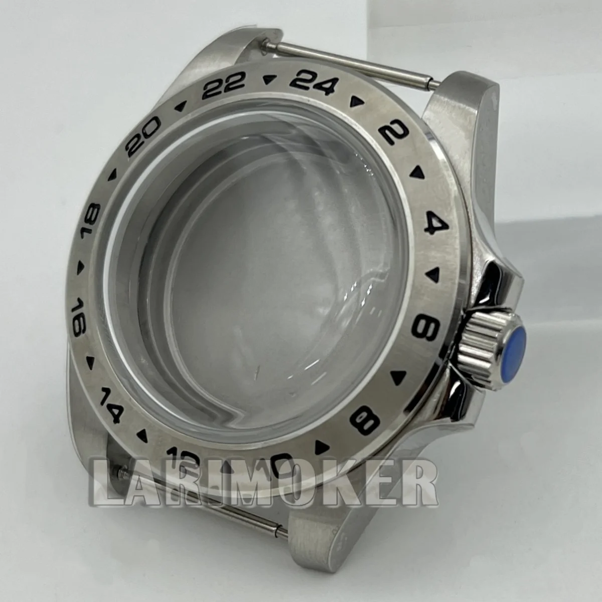 علبة من الفولاذ المقاوم للصدأ 40 مم إطار ثابت 24 ساعة زجاج مطلي مقوس مناسب لآلات NH34 NH35 NH36 ETA2824 PT5000 #2