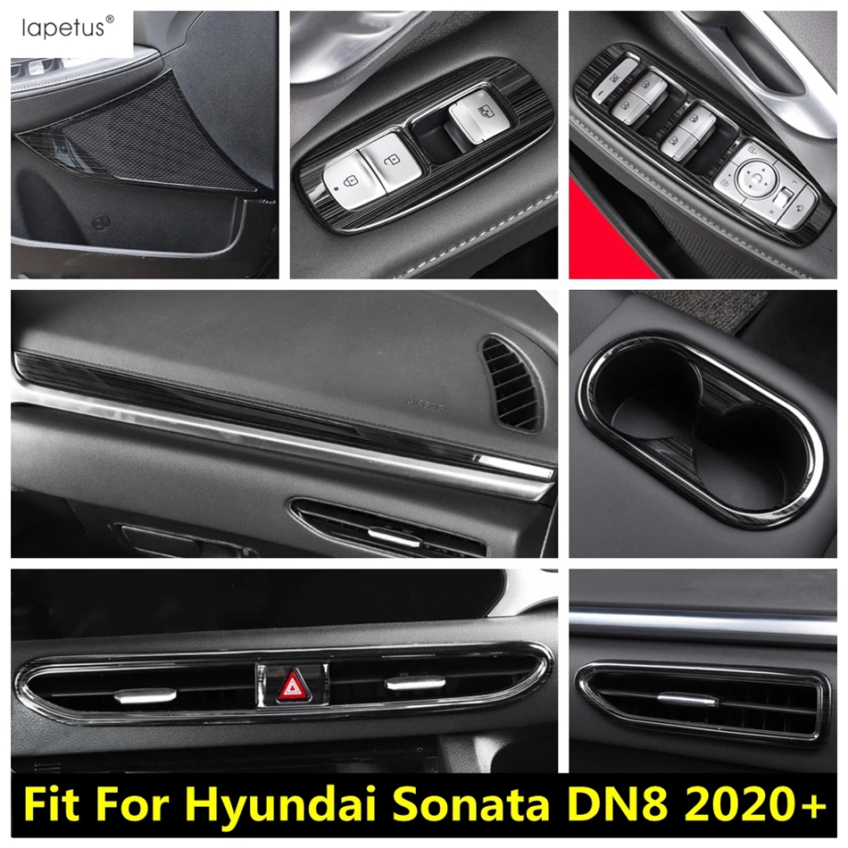 

Car Dashboard AC Air Conditioning Panel / Door Speaker / Window Lift Cover Trim Accessories For Hyundai Sonata DN8 2020 - 2023