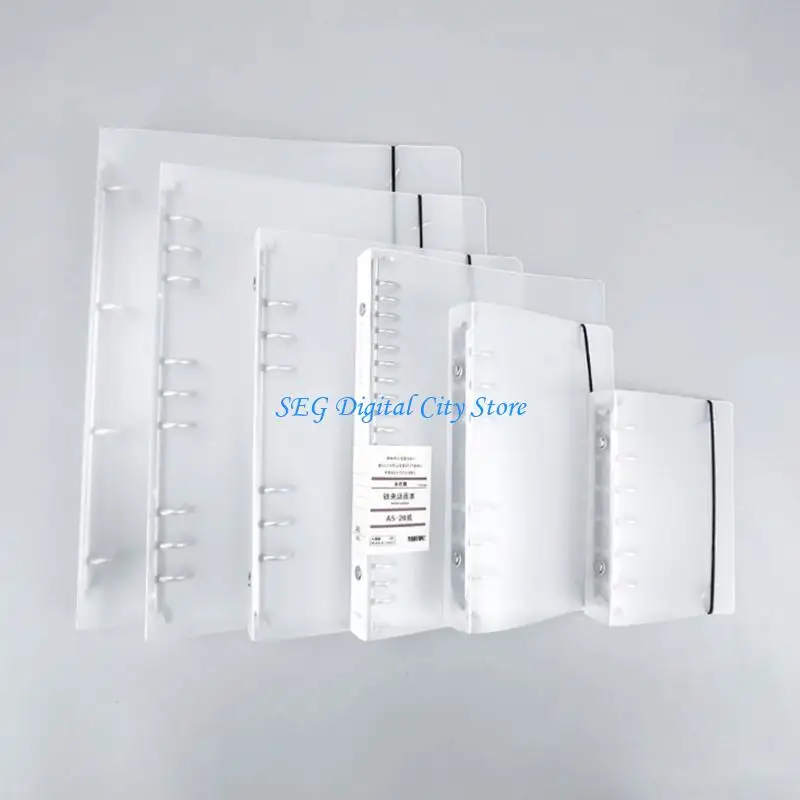 U75B Compacts Clear Rings Binder Cover for Handheld Use Features Flexible Binding and Removable Pages for Travel Use