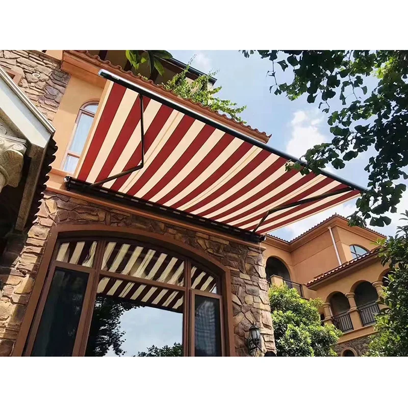 Manufacturer Wholesale Remote Control Waterproof Awning Electric Outdoor Awning Lampshade with Light Emitting Light Home Patio