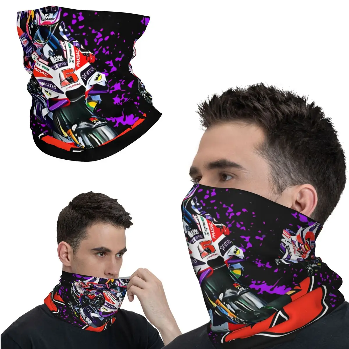 

Wacky Johann Zarco 5 Bandana Neck Cover Motocross Face Mask Multi-use Balaclava Cycling Unisex Adult Windproof