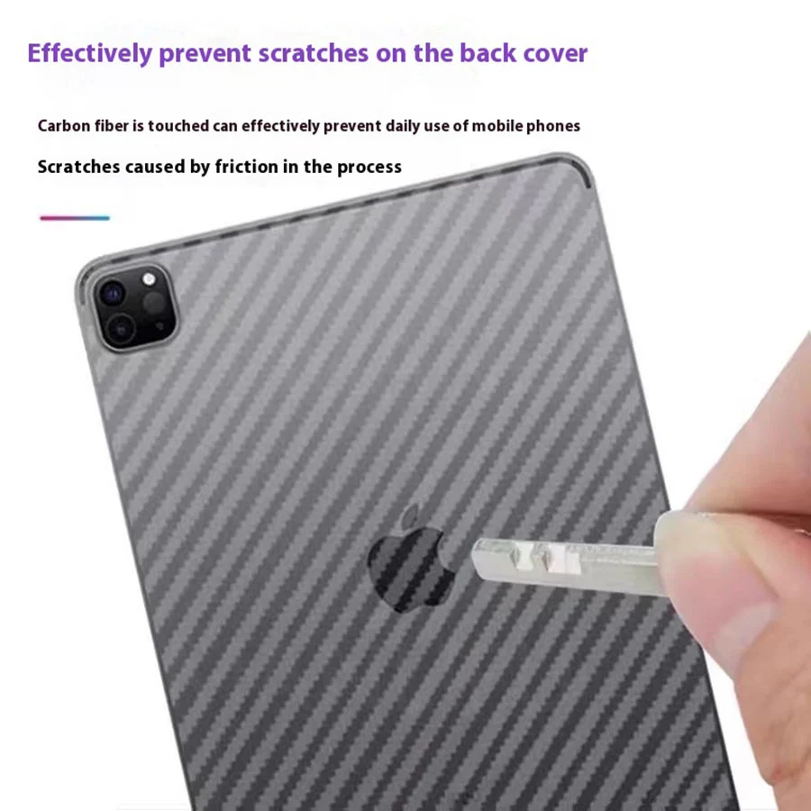 2Pcs Carbon Fiber Film For Apple iPhone iPad Pro 11 13 2024 Back Screen Protector For iPad Pro Protective Film Cover No Glass