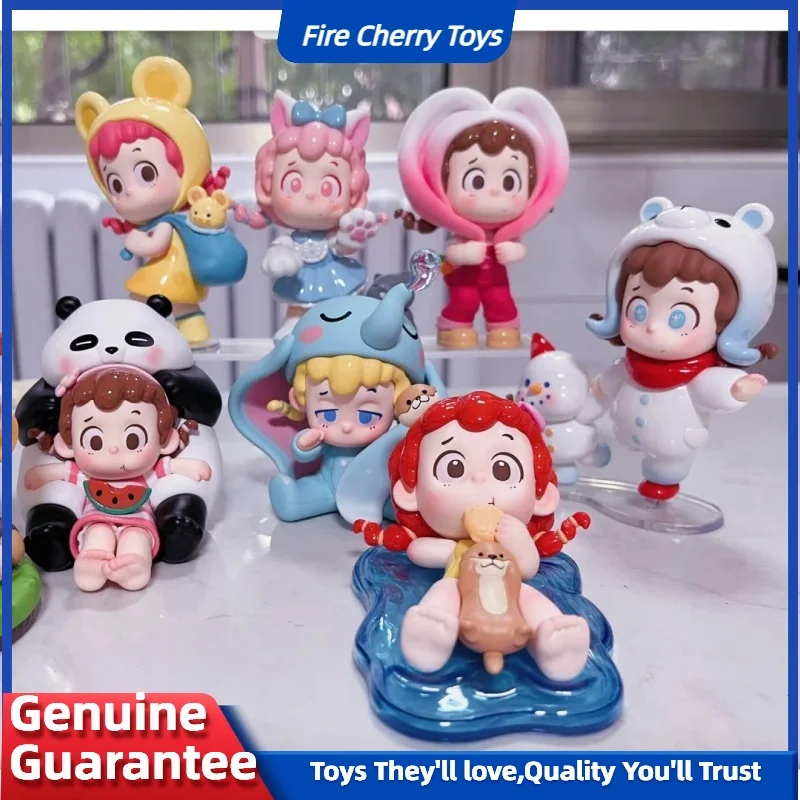 Echte Piny Wonderful Journey Series Blind Box Schattig Meisje Pop Schattig Beeldje Model Speelgoed Tafelblad Display Meisje Verjaardagscadeaus