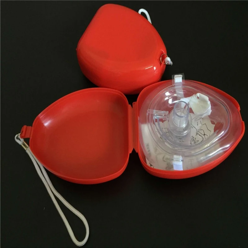 CPR Mask CPR Rescue Breathing Mask Portable Pocket Resuscitator One-Way Valve CPR Face Sheild Emergency First Aid Tools