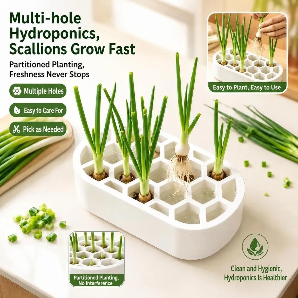 Breathable Plastic Hydroponic Growing Kit Multi-Hole Design Honeycomb Basket Hydroponic Planting Pot Fixed Lid