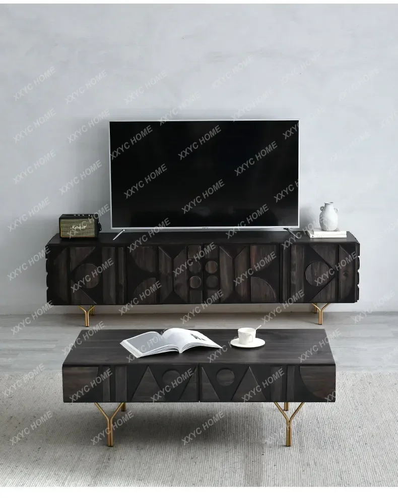 L modern simple living room small apartment floor cabinet