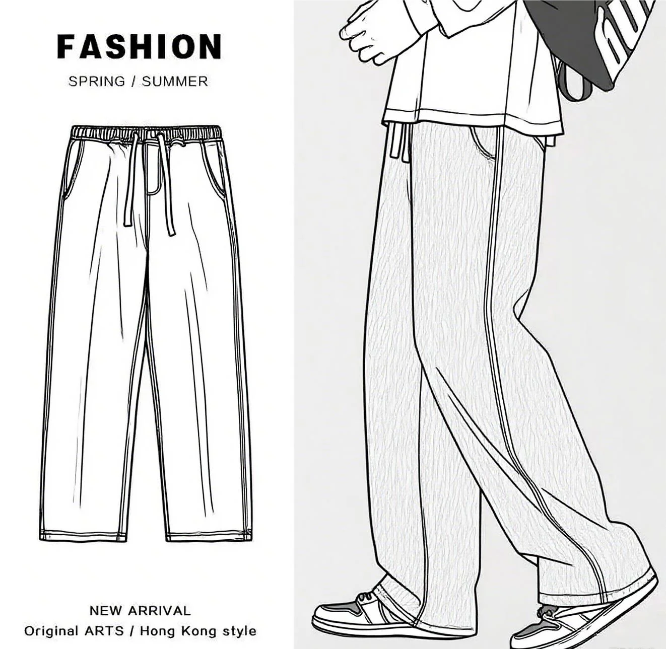 

2025 Fashion Men's Solid Color Pendant Jeans Loose Straight South Korean Retro High Street Hip Hop Y2K Casual Day Wide Leg Pants