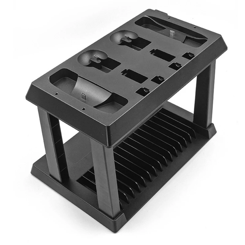 

Space Saving Game Console Organiser Rack with Charging Capabilities for Gamepad Charging Dock Base for switch