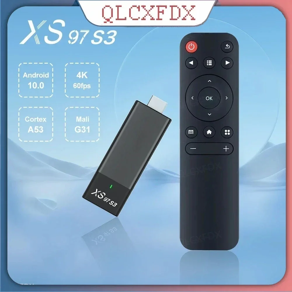 جهاز استقبال للتليفزيون الذكي XS97 S3 Set Top Box H313 Internet HDTV 4K يدعم 2.4G&5G لاسلكي واي فاي أندرويد 10 جهاز استقبال HDR TV مشغل الوسائط