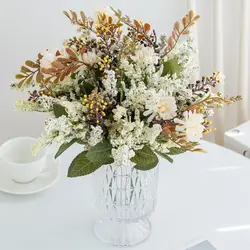 Artificial flower plant Chrysanthemum Bubble Grass Diy Valentine' festival Home Outdoor Garden wall Decor Wedding bridal bouquet