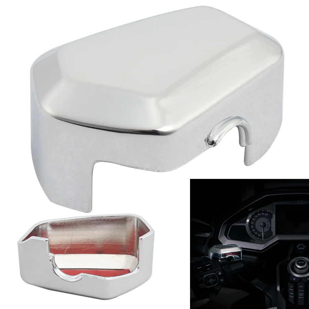

Motorcycle Brake Master Cylinder Reservoir Protector Cover Decoration Chrome For Honda Goldwing GL1800 DCT Tour Airbag 2018-Up