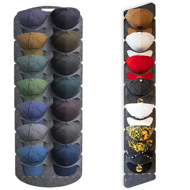 Rak Penyimpanan Topi Felt, Penjepit Tas Dinding, Organizer Lemari, Penyangga Topi Baseball, Organizer Topi Travel, Rak Topi Tempel Dinding, Baru