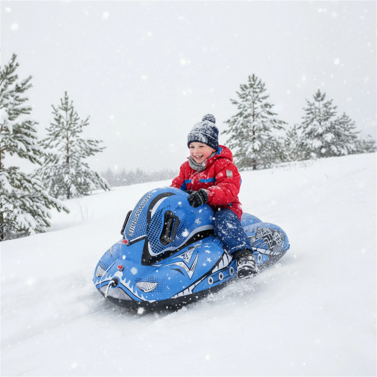 

Inflatable Ski Cart For Kids Thickened Wear Resistant Ski Mat Portable Outdoor Skiing Skating Toy Car Entertainment Equipments