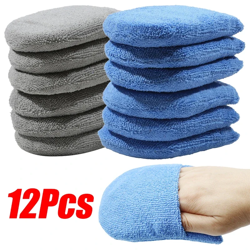 

U-shape Car Polishing Wax Sponge Soft Microfiber Car Wax Applicator Mitts Foam Applicator Pad for Car Detailing Care Tool