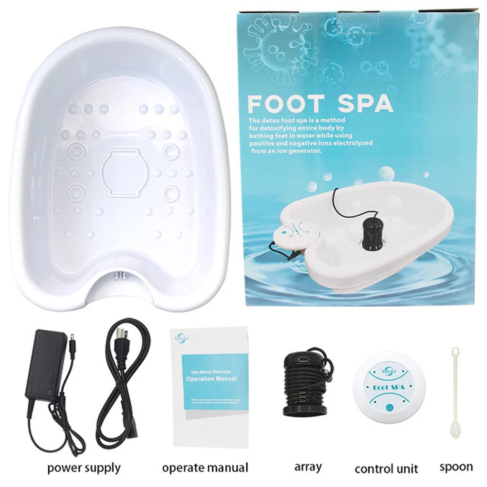 Electric Ion Foot Bath Machine Foot Vibration Detox Massager Water Hydrogen Ion Care Deep Cleansing Relax Muscles Promote Health