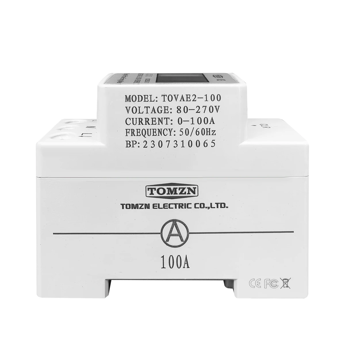 TOMZN AC 110V 220V 100A trilho din Tensão Corrente KWH monitor de energia elétrica medidor VOLT AMP voltímetro amperímetro Wattímetro