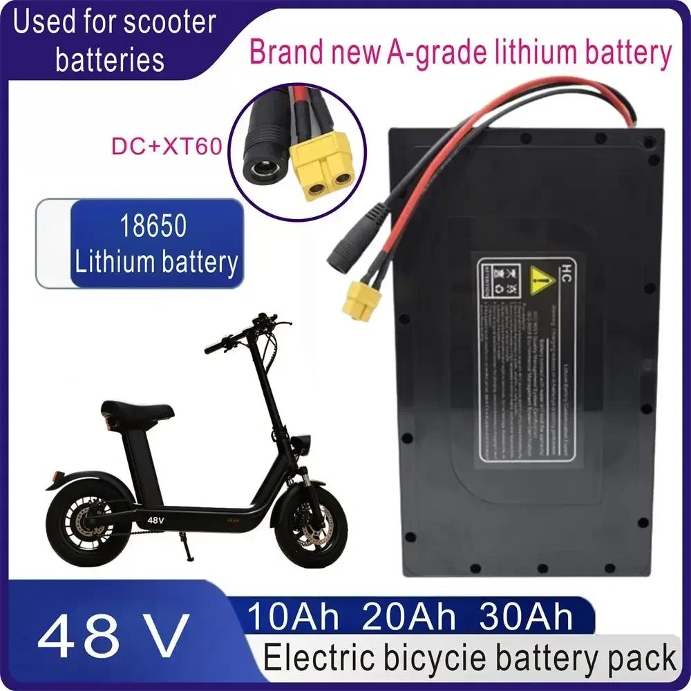 2026 جديد 48V10Ah 20Ah 30Ah 18650 بطارية ليثيوم حزمة سعة كبيرة مناسبة ل 48 فولت 250-1000 واط المدمج في BMS + 54.6V2A شاحن