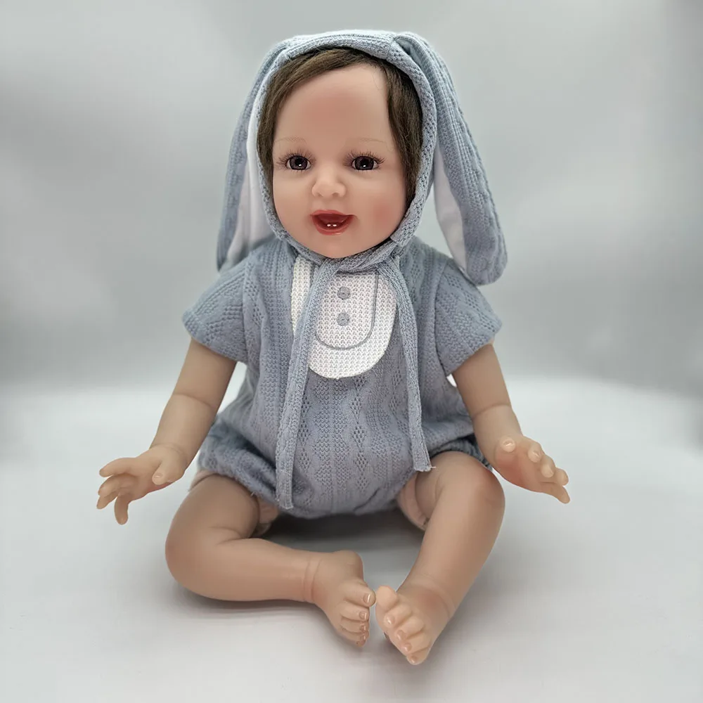 

Baby Reborn Doll 55cm Realistic Newborn Silicone Baby Doll Soft Weighted Body Dolls Children Girls Gifts