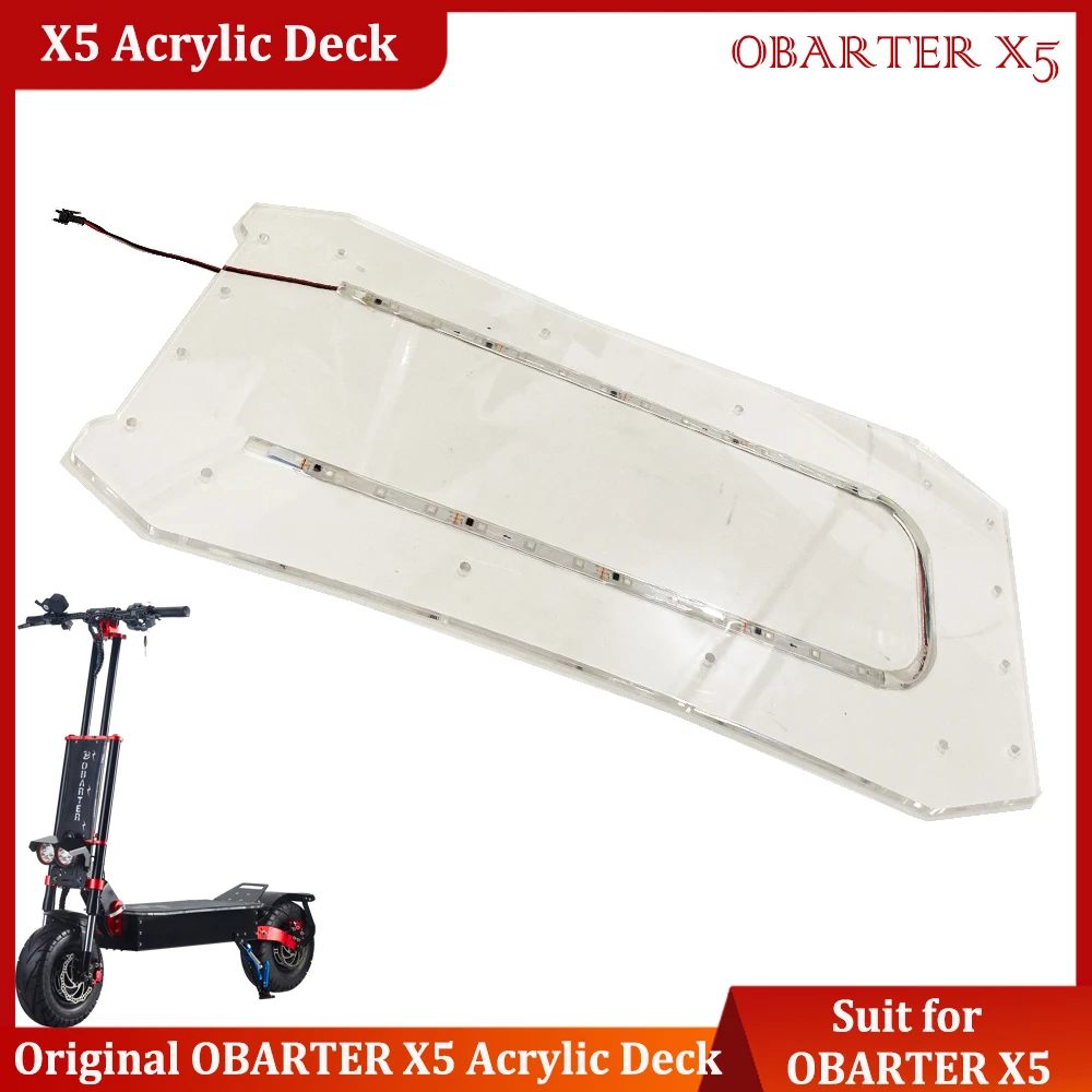 

Original OBARTER X5 Acrylic Deck Cover with LED Strip Light Part for OBARTER X5 Electric Scooter Official OBARTER Accessories