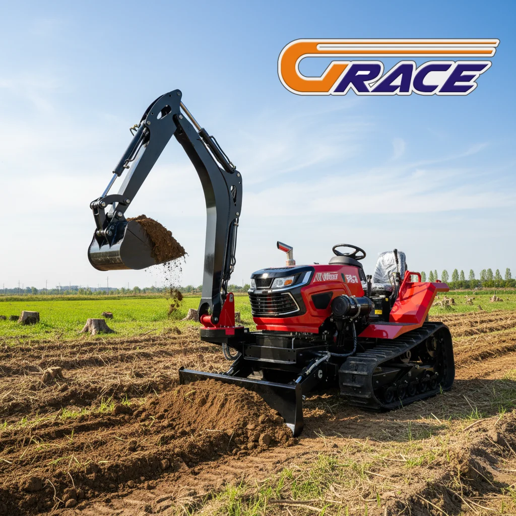 Tracteur Mini-Crawler 50HP Hau - Tractor Backhoe avis et prix