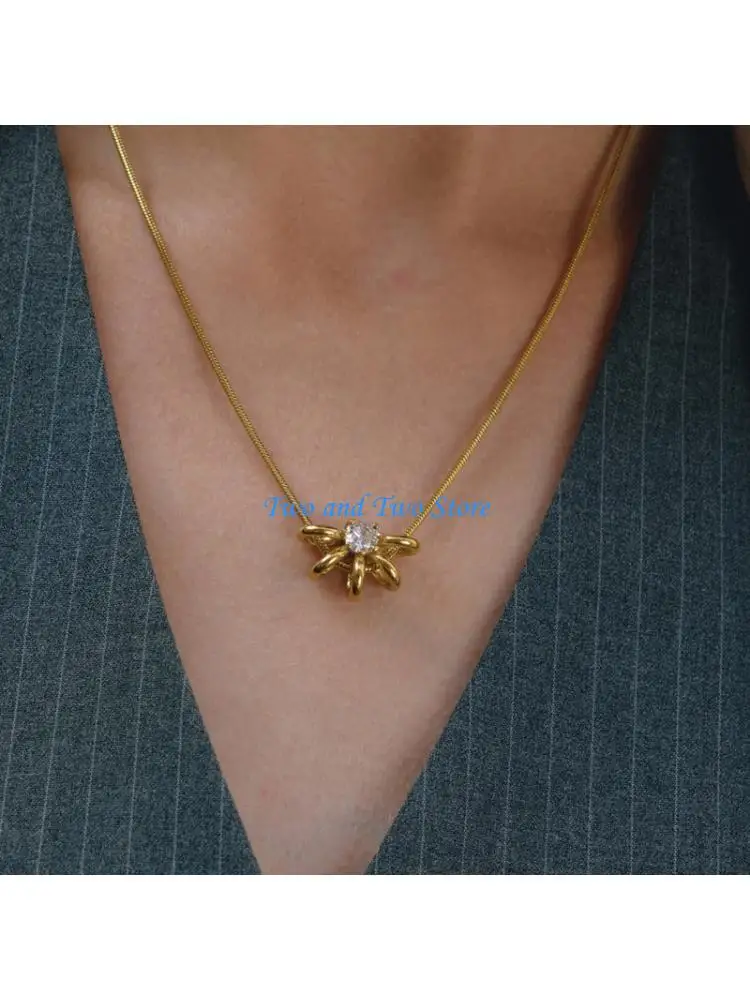 

HX6F Classical Round Cut Zircon Necklace Stylish Jewelry Gift For Daily Wear Or Party