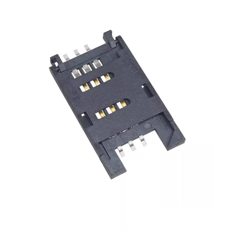 10 قطعة فتحة بطاقة SIM غطاء الوجه جميع البلاستيك غطاء الوجه فتحة للبطاقات ستة دبوس فتحة بطاقة الاتصالات المتنقلة فتحة بطاقة SIM 6P محول