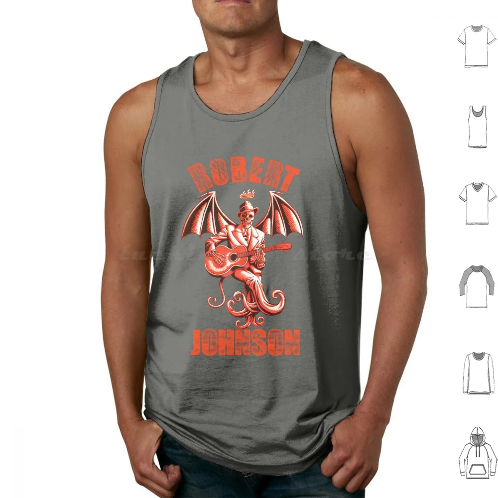 Robert Johnson Tank Tops Print Cotton Robertjohnson Blues Crossroads Devil Music