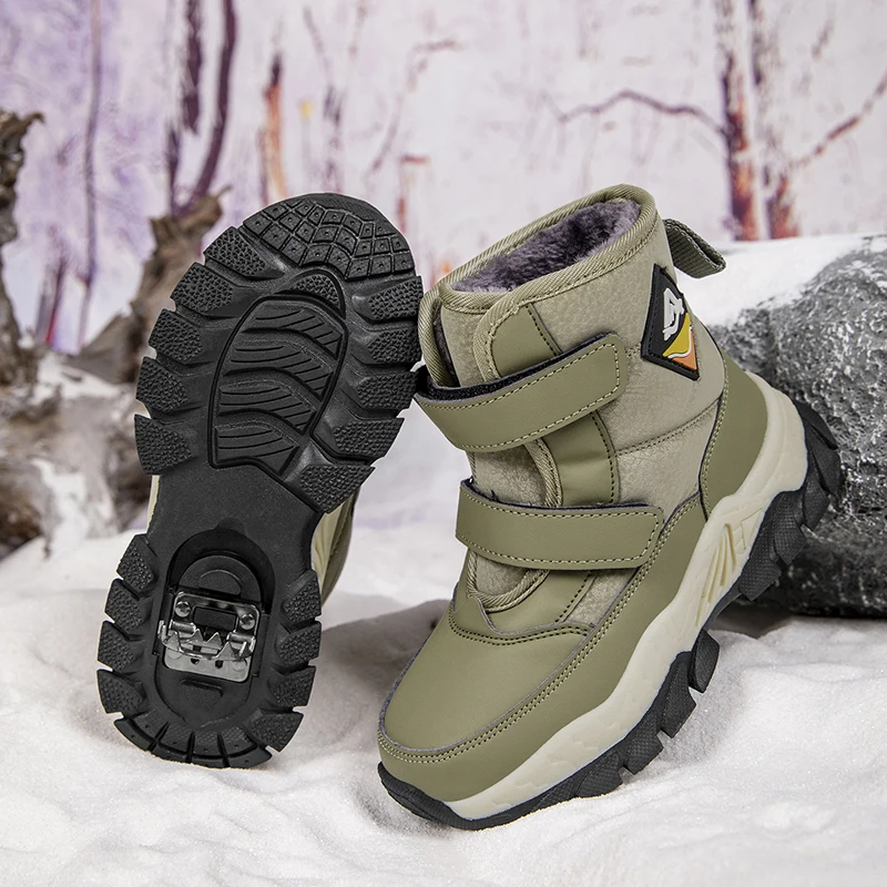 الشتاء الساخن بيع عالية أعلى أحذية رياضية دافئة للأطفال مقاومة للاهتراء مستقرة الثلوج الاحذية مريحة العصرية عارضة الأحذية