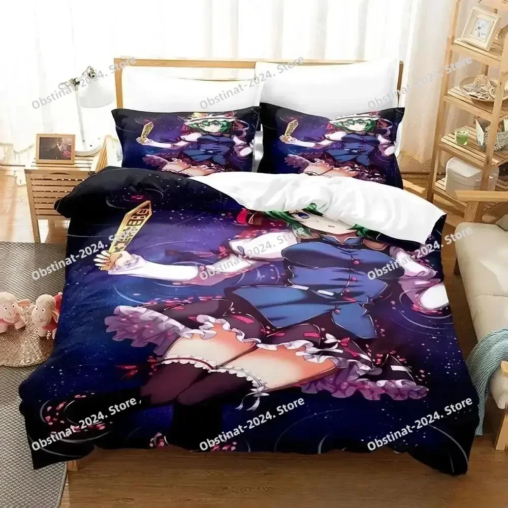 Anime Game Touhou Project 3D Printing Comforter Bedding Set,Duvet Cover Quilt Cover Pillowcase,King Queen Size Bedding Set Kid