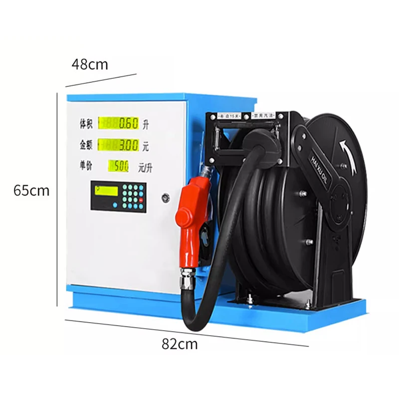 Vehicle-mounted 12V/24V/220V high-flow silent diesel gasoline explosion-proof reel refueling machine automatic oil pump