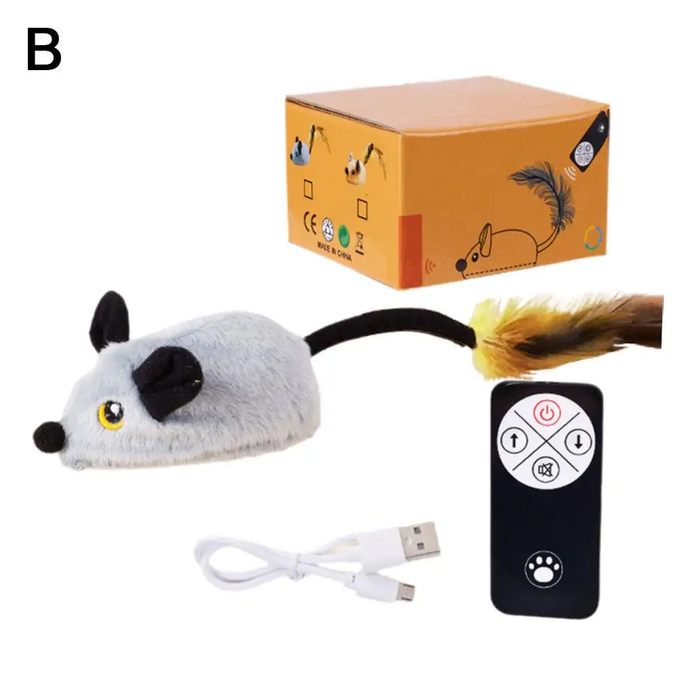 Simulation Remote Control Electric Indoor And Mouse Reliever Toy Pet Chasing Boredom Toy Rechargeable Wireless Indu K6i8