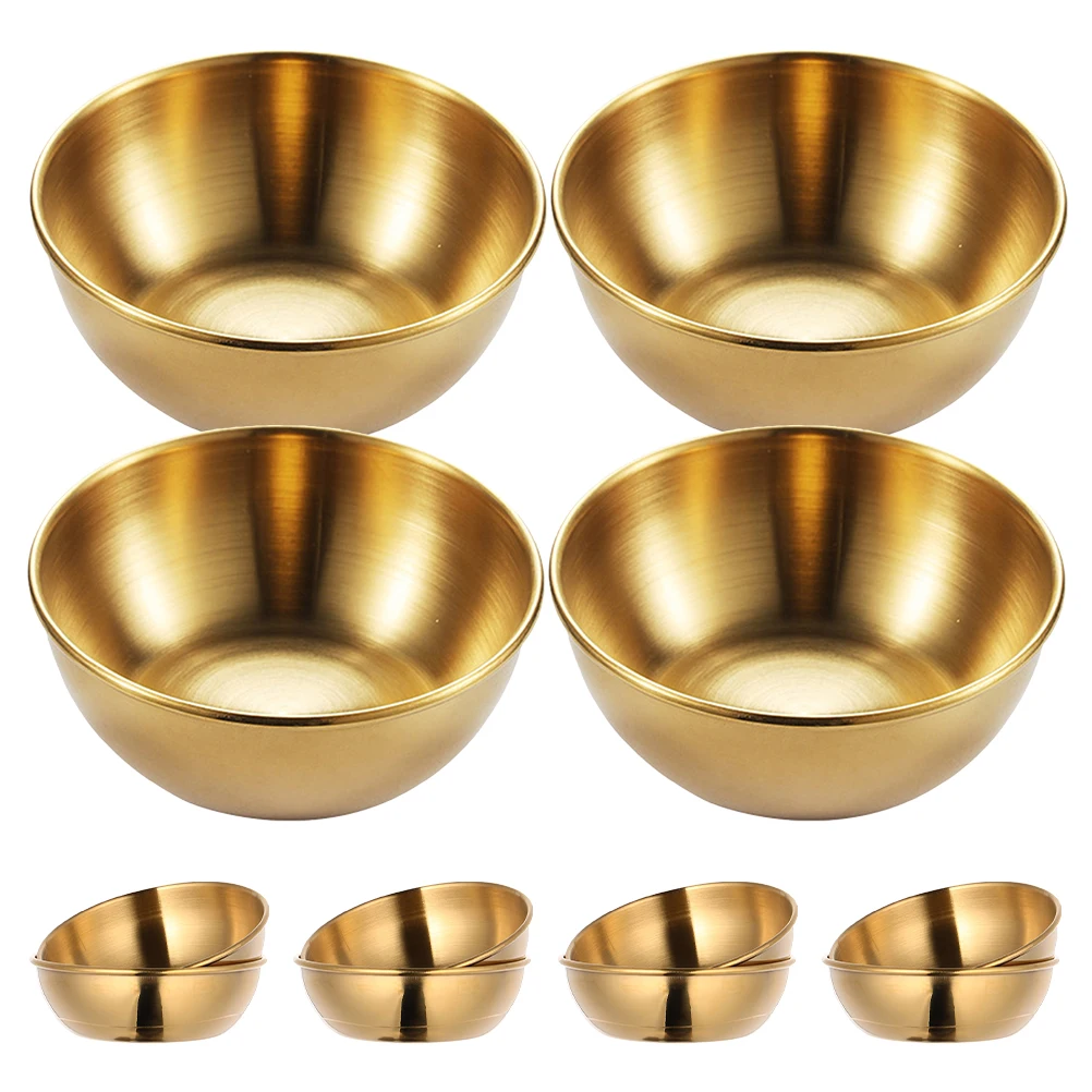

12Pcs Stainless Steel Sauce Dishes Small Round Dipping Bowls for Condiments Seasoning Mini Sauce Cups for Dining Serving