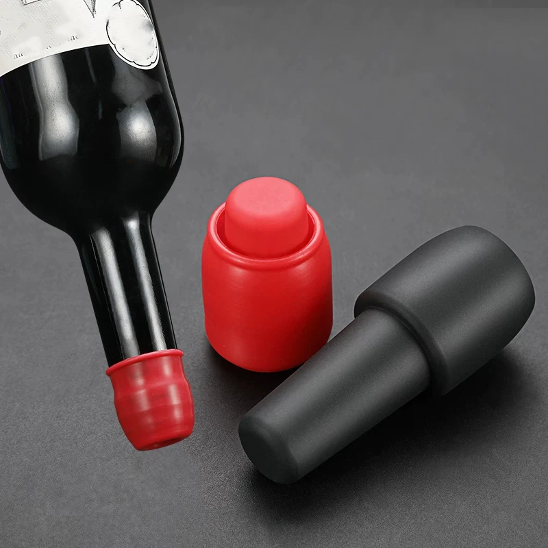 1/2/3Pcs Silicone Wine Stoppers Bottle Sealer Reusable Sparkling Wine Bottle Stopper Keeping Wine Champagne Fresh Kitchen Tools