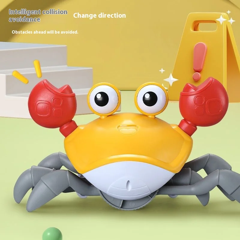 Dancing Crab Escape Crabs Baby Crawling Crab Musical Dancing Moving Toy Run Away Toy for Babies Crawling Interactive Toys Gift