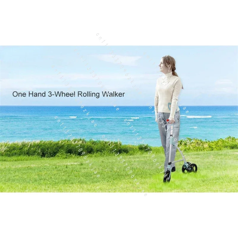 Foldable Three-wheeled 3 Wheel Walker for Seniors, Lightweight Folding  Junior One Handed Walker