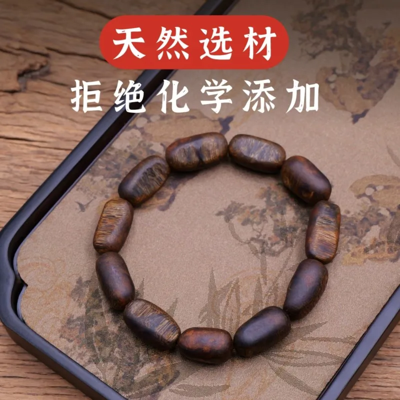 Natural Bracelet Scar-Shaped 10mm Submerged Single Circle Prayer Beads Men and Women Couple Crafts Source Old