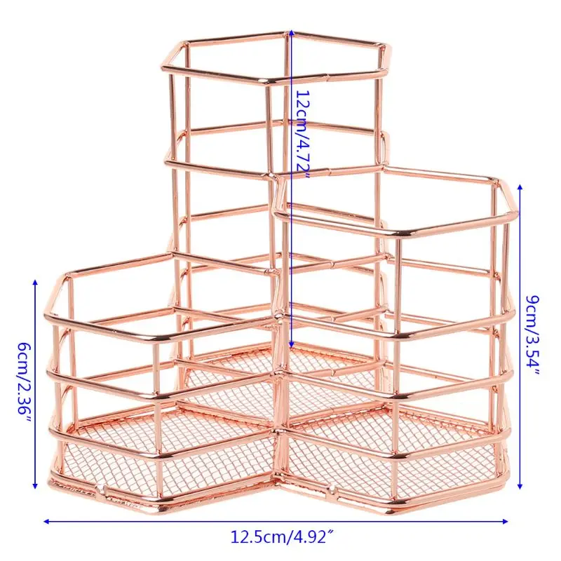 Nordic Makeup Storage Box Hexagon for Case Brush Pen Pencil Holder Desk Or