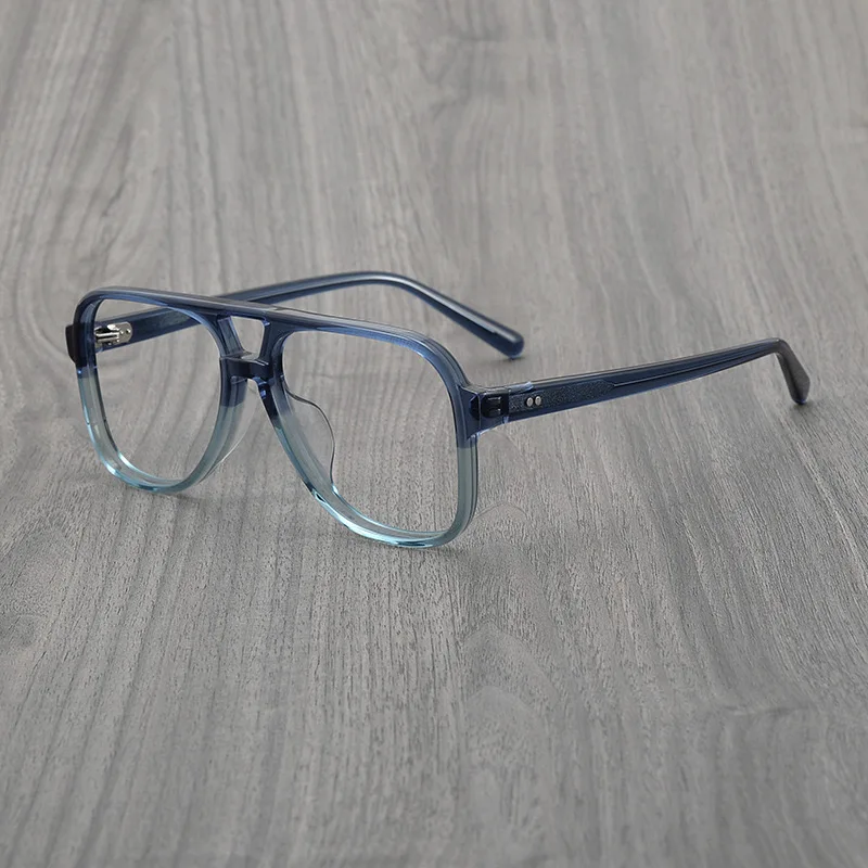 Vintage tortoise shell color glasses frame designer acetate fiber glasses frame can be equipped with prescription glasses.