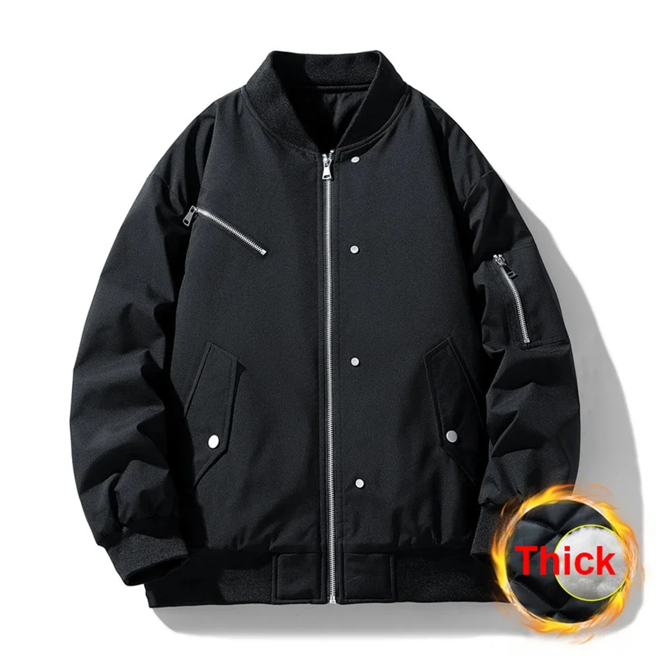 Varsity Jacket Men 8XL Plus Size Windbreaker Baseball Coats Autumn Winter Thick s Big