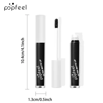 POPFEEL Halloween Lip Makeup Kit Černá rtěnka, černý lesk na rty, matná rtěnka, dlouhotrvající 10 nejlepší prodej Matná rtěnka Medora - №3