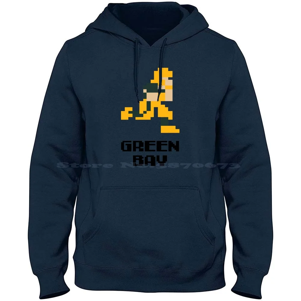 8 Bit Green Bay Football 2 100% Cotton Hoodie T Shirt Green Bay Green Bacy Packers Football Clay Mathews Clay Matthews Jordy