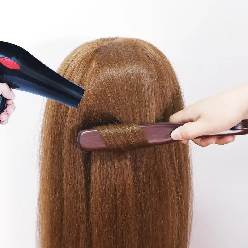 1Pcs V-Shape Straightening Comb Paddle Brush Anti-Static Boar Bristle Hair Straightener Styling Tool For Smoothing & Detangling image 6