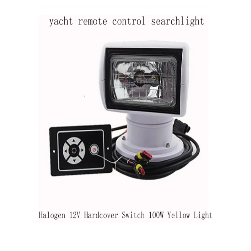 Marine Searchlight 360-degree Remote Control Rotation 12V24V Xenon Yacht Speedboat Luya Boat Spotlight Super Bright Spotlight